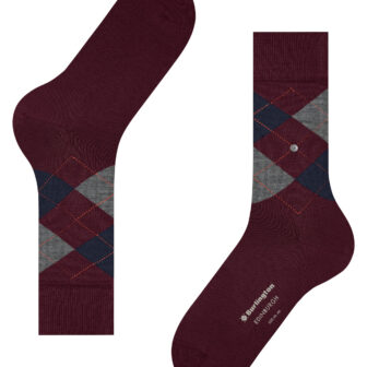 Burlington Edinburgh Socks (8435 claret)