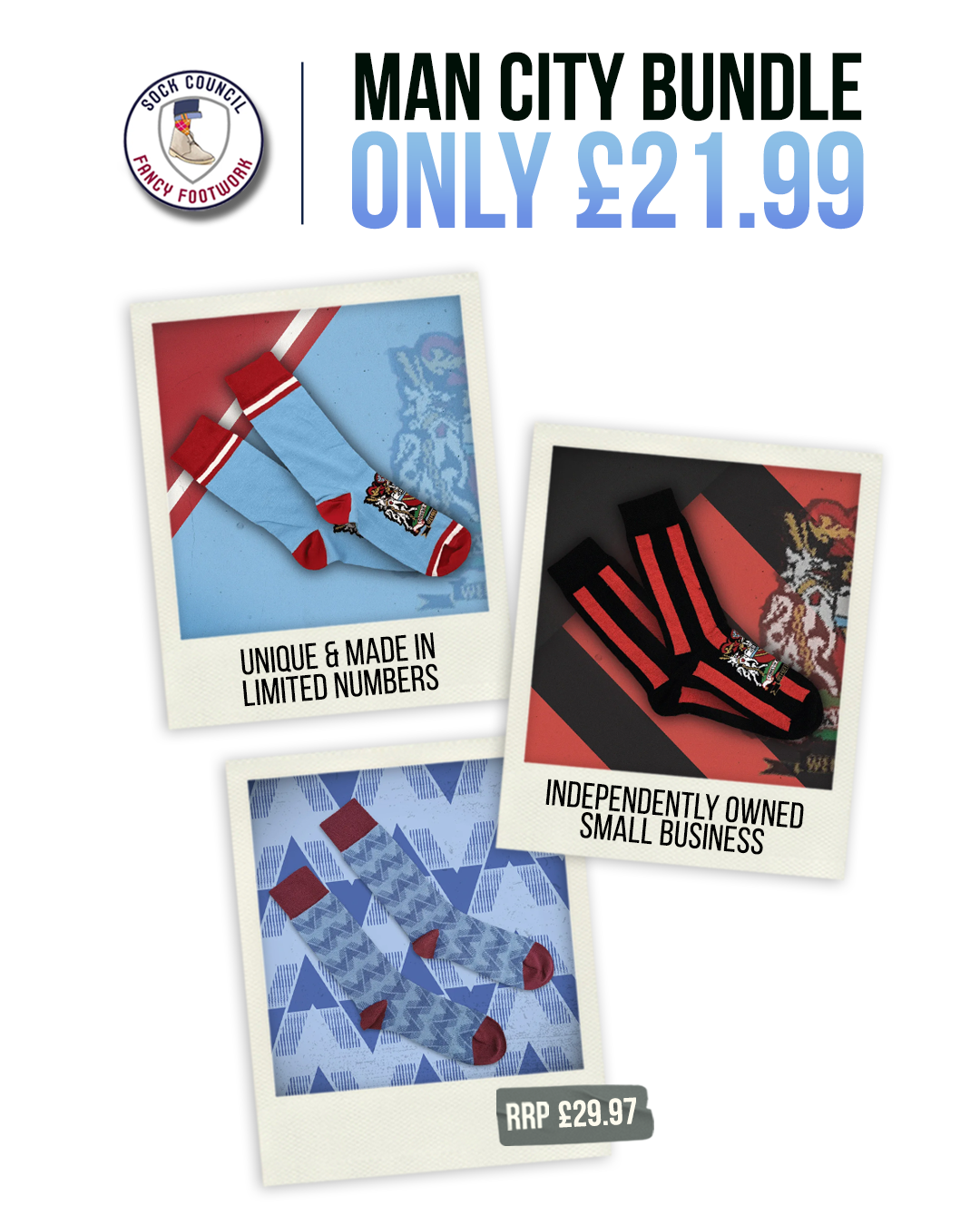 Man City Socks Bundle